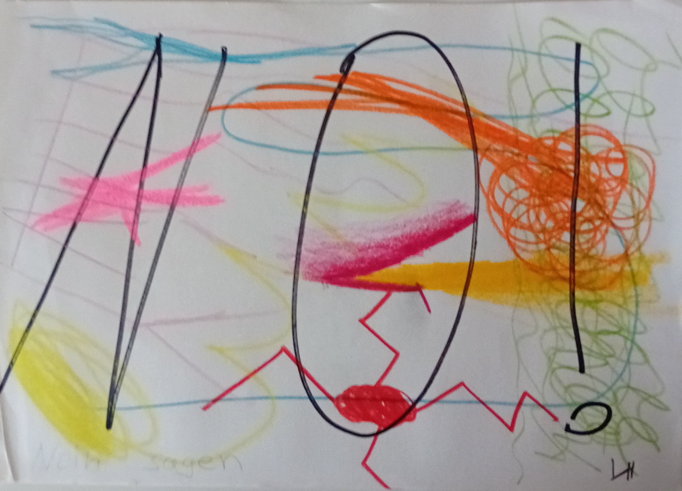 Nein sagen, 2016. Drawing -- 21 x 29